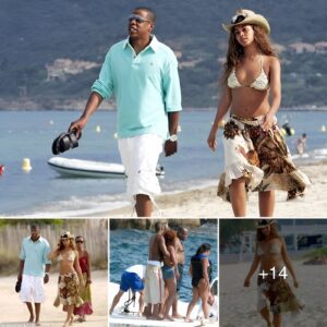 Stylish Stroll: Jay-Z and Beyoncé Rock Traditional Tropez Fashion on Their Travels.