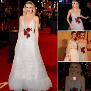 Margot Robbie Looks So Fine, Angelic Beauty Steals The Spotlight As She Wears Rodarte’S Polka Dot Dress With Roses On The Mary, Queen Of Scots Red Carpet