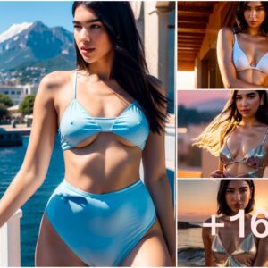 Dazzling in Deep Plunge Elegance: Dua Lipa's Sunrise Photoshoot Charms the Dawn