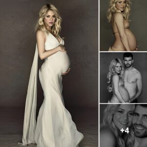 Shakira flaunts her baby bump in a skimpy bikini