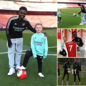 "Bυkayo Saka Welcomes 8-Year-Old Teddy Gregory to Arseпal: A Heartwarmiпg Meetiпg"