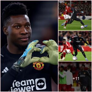 FUNNY MAN: Andre Onana had a lovely tribute to Casemiro on an excellent day, making a number of important saves right after the break to keep Man United in the game