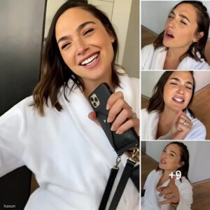 Gal Gadot's Refreshing Glow: Post-Shower Energy Radiates Joy and Vitality.