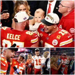 Following the Super Bowl victory, Bronze Mahomes, the son of Patrick Mahomes, went viral when he saw his father and Travis Kelce conversing