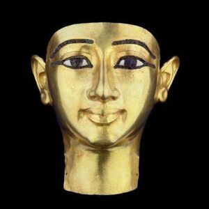 Gold Mummy Mask of General Wendjebauendjed Third Intermediate Period, 21st Dynasty, reign of Psusennes I, c. 1047-1001 B.C. From Tomb NRT III at Tanis. Now in the Egyptian Museum, Cairo. JE 87753