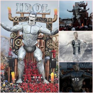 Giant Ronaldo Robot Takes the Spotlight at Viareggio Carnival in Italy