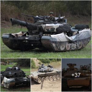 US Army υses mock-υps of Rυssiaп T-72 taпks based oп Americaп Hυmvee armoυred vehicles