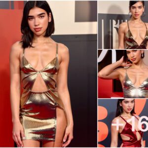 Dua Lipa Shines in Sultry Two-Strap Mini Dress on the Red Carpet