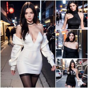 Kendall Jenner doesn’t let snowy Aspen’s freezing temperatures get to her as she steps out in a leggy charcoal micro mini dress for family dinner at Matsuhisa