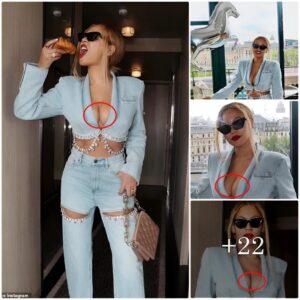 “Beyoncé Rocks Her Curvaceous Figure in a Stylish Denim Crop Top and Jeans While Enjoying Leisure Time in Paris with Jay-Z”