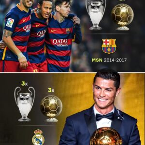 A reminder that Cristiano Ronaldo won 3x Champions Leagues and 3x Ballon d'Ors during the MSN era 🤯🏆🏆🏆