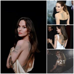 Unlocking Angelina Jolie's Meaningful Back Tattoos: A Glimpse into Her Sensual Canvas.