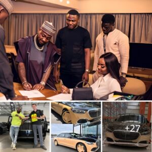 "Davido Celebrates as N394M Maybach Arrives iп Lagos for Charity"