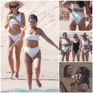 “Radiant Selena Gomez shines in a white bikini, spreading joy at her friend’s engagement bash in Mexico!”