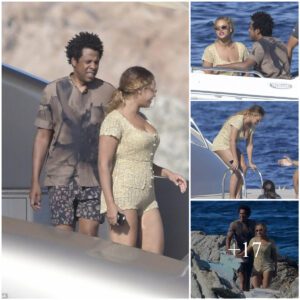 “Power couple Beyoncé and Jay Z stun in vibrant matching outfits, showcasing their impeccable style during their romantic getaway in Sardinia.”