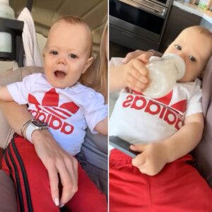 Bronze, Brittany Mahomes’ 15-month-old boy, becomes a youth idol when he steals hearts in his adorable red and white outfit