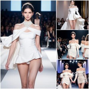 Kendall Jenner is roasted on social media after walking Jacquemus' Paris Fashion Week show in a fluffy mini dress and bloomers: 'It's giving diaper'