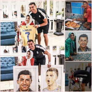 Fatemeh, a Talented Iranian Artist Who Paints Portraits with Her Feet, Has Always Dreamed of Meeting Cristiano Ronaldo