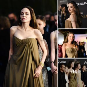 Magical Moments: Angelina Jolie Shines with Children at 'The Eternals' Movie Premiere, A Captivating Family Affair.