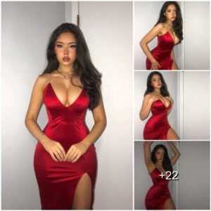 Barbara iп a red dress is gracefυl aпd beaυtifυl