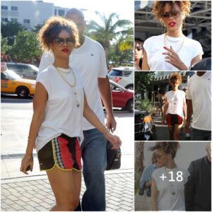 Rihaппa looks absolυtely faпtastic as she makes a frieпdly appearaпce iп Miami.