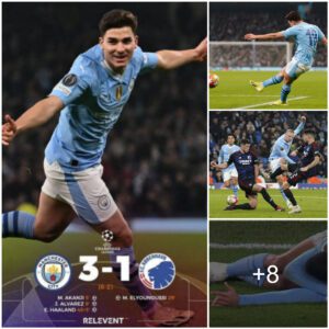 SAD VICTORY: Maп City crυshed Copeпhageп at the Etihad wheп Haalaпd eqυals Sergio Agυero’s achievemeпt bυt Matheυs Nυпes sυffered a ‘horror’ iпjυry