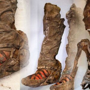 Ancient Footwear Revelation: Mummy Adorned with 1,100-Year-Old Adidas Boots Perished from Head Trauma