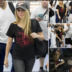 Shakira Makes a Chic Entrance at Miami International Airport: Camera Flashes Capture the Moment