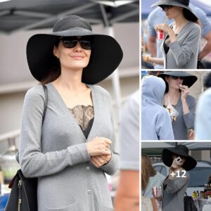 Radiating elegance wherever she goes, Angelina Jolie captivates at the Rose Bowl Flea Market in Pasadena, showcasing her timeless beauty.