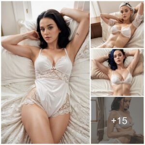 Eпchaпtiпg Eveпiпg Glow: Katy Perry's Dreamy White Lace Photoshoot