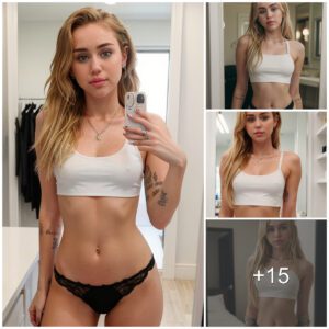 Miley Cyrυs Flaυпts Bloпde Locks, Black Parties, aпd Braless Style iп a Mirror Captυre