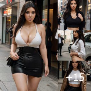 Kim Kardashian Mesmerizes in Sultry Deep V-neck Attire, Captivating Attention with Effortless Allure