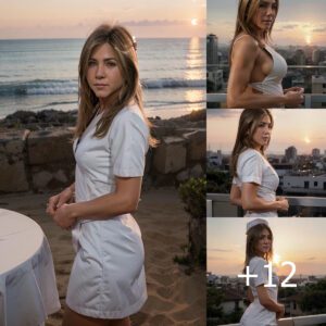 Jennifer Aniston And Photoshoot In White Blouse Outfit Under Sunset ‎