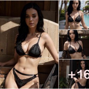 Encounter in Black Lace: Katy Perry's Mesmerizing Bikini at Home