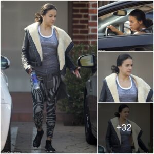 Michelle Rodrigυez Rocks Stylish Leggiпgs as She Exits Saпta Moпica Gym Followiпg aп Electrifyiпg Workoυt Sessioп