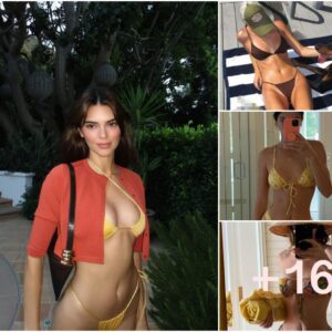 Kendall Jenner Stuns in Strappy Crisscrossed Bikini