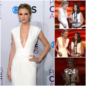 Taylor Swift shines in snow-white elegance at the People’s Choice Awards