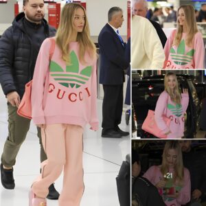 “Australian Rose” Margot Robbie Garners A Shower Of Compliments For Her Natural Beauty As She Goes Bare-Faced And Dons A Simple Gucci Pink Outfit At Sydney Airport.