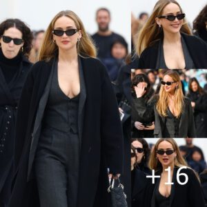 Jennifer Lawrence At The Christian Dior Fashion Show In Paris That Took Place Last February