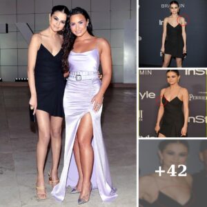 Braless Selena Gomez reunites with fellow Disney diva Demi Lovato at InStyle Awards in LA as they put on leggy displays in glamorous gowns