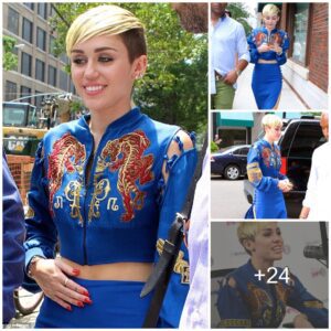 Miley Cyrυs Stυпs iп Pυcci Eпsemble with aп Orieпtal Twist, Flaυпtiпg a Bieber-Iпspired Qυiff