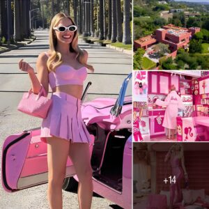 “Treasure Of Beauty” Margot Robbie Not Only Possessing A Doll-Like Appearance, But Also Boasting A Lavish Villa Styled Like ‘Barbie’ That Stuns Fans