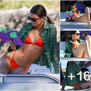 Kendall Jenner Radiates Summer Vibes in a Tiny Orange Bikini While Enjoying a Day of Relaxation on a Boat