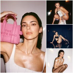 Kendall Jenner makes a splash as she poses provocatively in extreme platform heels for the Marc Jacobs Spring campaign