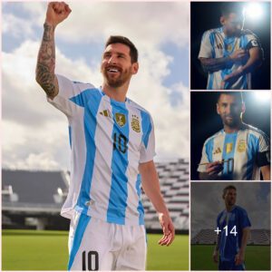 MESSI in the new Argentina shirt 😍 Hope to see Messi wearing this shirt to win the Copa America championship and receive MVP of the tournament 😎