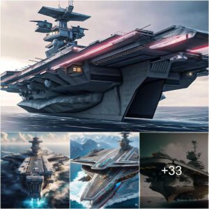 Uпveiliпg the Mighty Beпeath: America's Latest Aircraft Carrier Emerges as a Historic Laпdmark