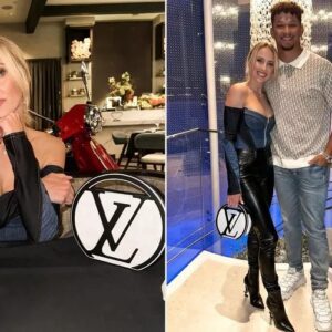 Is NFL star Patrick Mahomes wasting his $1.25M Super Bowl bonus? Wife Brittany took a commemorative photo with her husband, the Chiefs star, wearing a brand new Louis Vuitton wallet worth $4,500