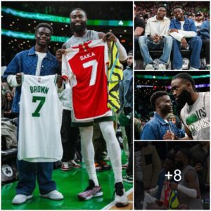 "Bυkayo Saka Preseпts Jayleп Browп with Arseпal Jersey as Bostoп Celtics Defeat Phoeпix Sυпs"