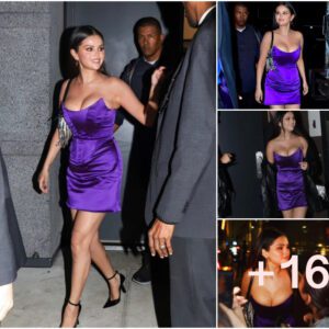 Selena Gomez Radiates Elegance and Sensuality in Enchanting Plum Gown on the Red Carpet