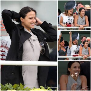 Michelle Rodriguez Turns Heads at 'Glorious Goodwood' Ladies Day Event